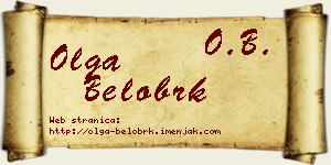 Olga Belobrk vizit kartica